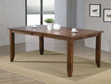 Sunset Trading Simply Brook 72 Rectangular Extendable Dining Table | Amish Brown | Seats 8