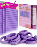 120pc Hair Ties No Damage Snag Free for Thick Hair, Seamless No Pull Elastic Ponytail Holders for Women Girls(Purple)