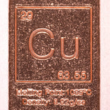 1 Pound Copper Bar Ingot Paperweight - .999 Pure Copper Bar Bullion Chemistry Element Design with Certificate of Authenticity by
