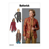 Butterick Patterns Womens Open and Button Closure Jacket Sewing Patterns, 1416182022, White