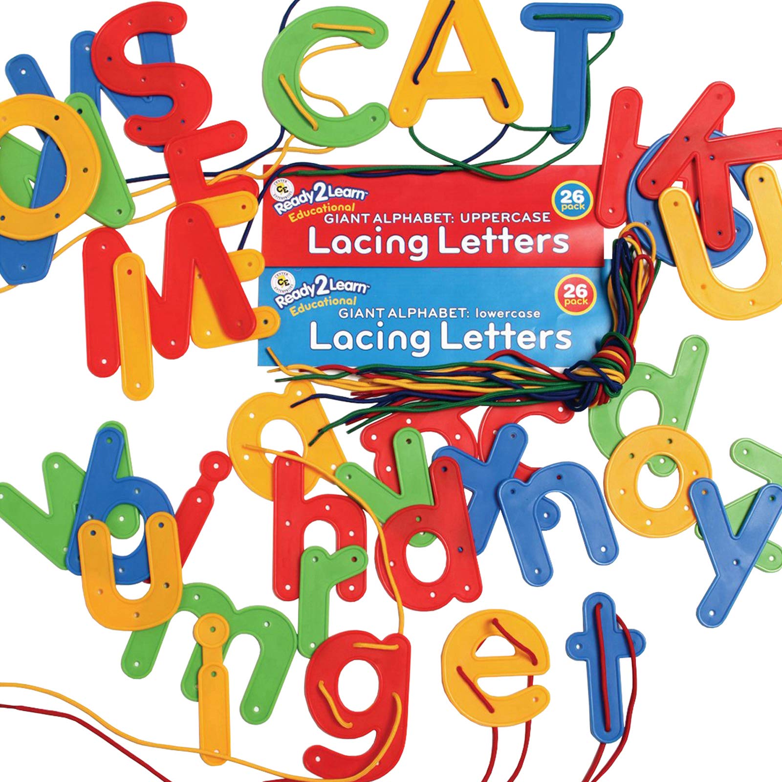Center Enterprise Inc. Ready2Learn Lacing Letters, Upper And Lowercase, Multi