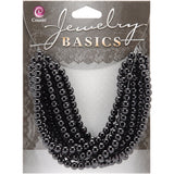 Cousin Jewelry Basics 300Piece 4mm Round Bead, Black Opaque