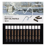 LIGHTWISH 12 White Oil Pastels, UltraSoft & Blendable