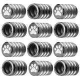 Tire Valve Stem Cap Cover -(12 Pack) Tire Air Caps Metal with Plastic Liner Corrosion Resistant Leak-Proof Cat/Dog Paw for Car T