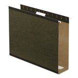 Pendaflex 04152X3 Extra Capacity Reinforced Hanging File Folders, 3, Letter Size, Standard green, 1/5 Cut, 25/BX (4152x3)
