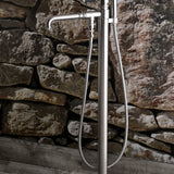 Kingston Brass Ks7038Dkl Kaiser Freestanding Tub Faucet With Hand Shower, Brushed Nickel