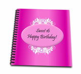 3dRose db_38834_2 Pink Sweet 16 BirthdayMemory Book, 12 by 12Inch