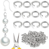 200pcs Open-Connectors for Safety Non-Allergenic Plastic Earring Hooks Ear Wire Anti Allergy Hooks Earring Findings DIY Jewelry 
