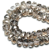 DIQIO 8mm Sparkle Rondelle Crystal Beads for Jewelry Making - Spacer Faceted Beads for Bracelets(75-80pcs, Gray)
