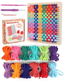 Coopay Weaving Loom Kit, Wooden Potholder Loom Kit with 192 Weaving Loops, Step-by-Step Instruction, Art and Crafts for Kids anf