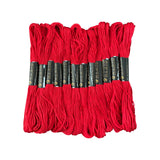 12 Skeins Embroidery Floss Red Color, Friendship Bracelet String Cross Stitch Embroidery Thread Floss Bracelet Making Yarn, Craf