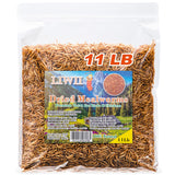 Dried Mealworms -11 LBS- 100% Natural Non GMO High Protein Mealworms - Bulk Mealworms for Wild Birds, Chicken Treats, Hamster Fo