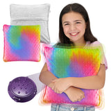 Special Supplies Vibrating Pillow Sensory Pressure Activated for Kids and Adults, 12 x 12 Plush Minky Soft Cover, Colorful