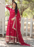 Wedani Faux Georgette With Embroidered Work Anarkali Set For Women (In Alpha M Regular Pink),PINK,M,Georgette,Anarkali,Scarf
