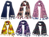 Fusfus WomenS Printed Chiffon Scarves And Stoles, Free Size(Multicolour, Fs1465) Pack Of 6 (Multicolor3)