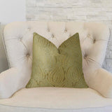 Plutus Brands Plutus Leaf Pod Handmade Throw Pillow, 26 X 26, Gold