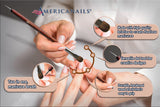 Americanails French Manicure Brush - Nail Clean Up Brush - Two Way Sable Nail Art Brush with Dotting Tool - Hardwood Handle - Pr