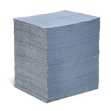 PIG Absorbent Mat Pads | 100 Oil Spill Mats | 15 x 19 Perforated Pads | Each Pad Absorbs 30 oz | Total Absorbency is 24 Gallons 