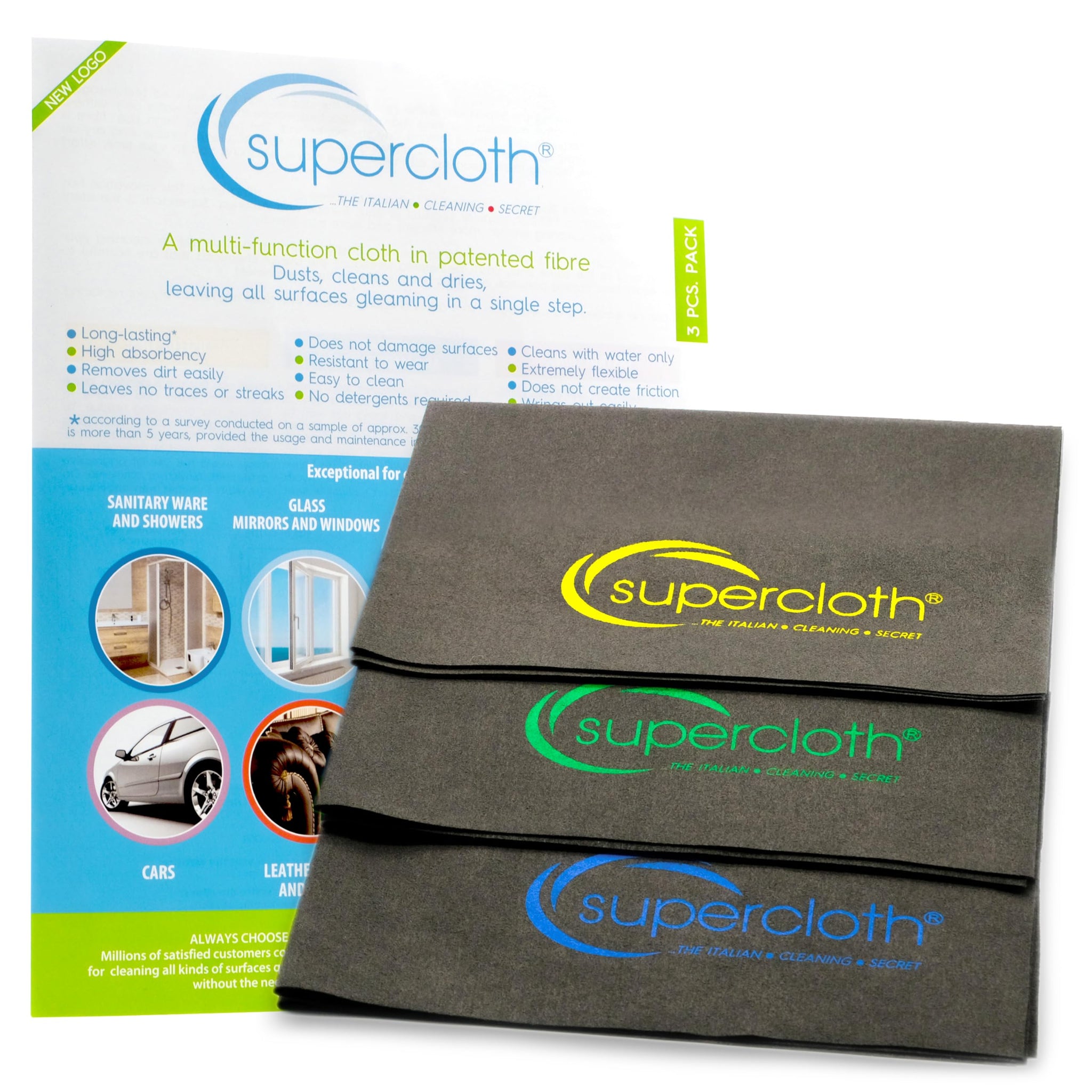 Supercloth Premium Microfiber Cleaning Cloth for All-Purpose, Lasts Over 5 YEARS, Glasses Cleaning Cloth, Microfiber Cleaning Cl