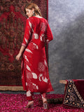 Gosriki Women'S Rayon Blend Straight Printed Kurta With Pant (Anaar-Red-Vks02-Gs_S_Red_Small),Red,,B0D9YV8LJ2