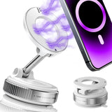snanlen Upgraded 360 Vacuum Magnetic Phone Holder, Magnetic Car Phone Mount, Hands-Free Suction Cup Phone Holder for Car/Gym/Mir