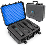 CASEMATIX Customizable 2-Way Radio Hard Shell Case - Fits Walkie Talkies & CB Radios - Compatible with Baofeng, Arcshell, Midlan
