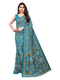 Satrani Womens Georgette Saree (2152ST704_Teal Blue)