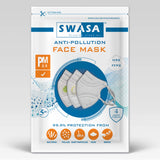 Swasa Breathe Clean Air Ffp2 Certified Respirator N95 Filter 100 Hours Reusable Nanofiber With No Filter Valve Face Mask For U