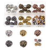 ADBEADS 75 Pieces in 5 Colors 25 Pieces Lion Beads Plus Matching 50 Pieces Double Heishi Spacers Connector Charm Beads for Brace