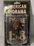 American Diorama  -  77410  -  Figurine  -  Wwii Usa Soldier 1  Riffle  -  Scale 1/18  -  Brown/Beige