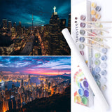 BAISITE Paint by Numbers Kit for Adults Beginners,16 Wx12 L 2 Pack Canvas for Painting Kits for Adults in Colorful Box-BAIPBN657