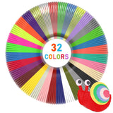 FIROS PLA 3D Pen Filament Refills Pack, 32 Colors 3D Pen PLA Filament, Each Color 16.4 ft,3D Printing Pen PLA Filament, Compatib