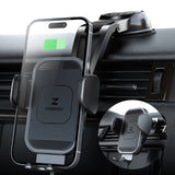 ZEEHOO Wireless Car Charger, 15w Fast Charging, Auto Clamping Car Phone Mount, Cell Phone Holder Charger, for iPhone 15 14 13 12
