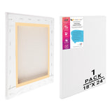 Eduway 18X24 Inches Pre Stretched Medium Grain 7Oz Primed Cotton Painting Canvas With Wooden Frame For Beginners & Artist | Suit