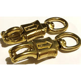 Hill Leather Company 2 Pack Solid Brass Quick Release Panic Snap W/Round Swivel 1 by 4-1/2