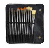 Brustro Artists Mixed Hair Brush Set Of 15 In Pu Bag