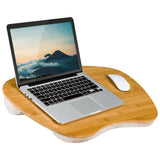 LAPGEAR Extra Large Bamboo Lap Desk Natural Fits up to 17.3 Inch Laptops Style No. 91687