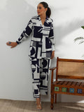 Libas Womens Printed Viscose Co-Ord Set For Women White Xl 49291