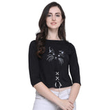 Toplot Crop Top For Women Black (T-Cat-Less-Top-Black-L),Black,,B085XTYWDM