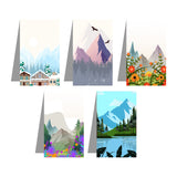 woopme Abstract Scenery Art Magnetic Bookmark for Boys Girls Kids Students Books Lovers Readers Gift Magnetic Page Clips Folding