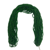 Czech 11/0 Glass Seed Beads, Silver Lined - 12 String Hanks, Multi Colors (Green)