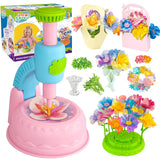 DIY Art Flower Toys Include Extra Accessories Set, Arts and Crafts Activity Kit for Kids, Flower Garden Building Toys for Girls,