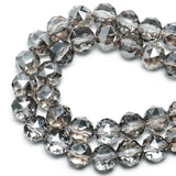 DIQIO 6mm Sparkle Faceted Round Loose Crystal Beads (94-100pcs, Gray)