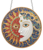SKRYUIE Hanging Diamond Art Kits for Adults Moon, DIY Window Pendant Diamond Painting Kit Sun Catcher, Special Shaped Crystal Ac