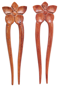 Marycrafts Wooden Flower Hair Pin, Hair Fork, Hair Stick, Hair Accessories For Women (1 Piece)