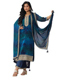 Libas Women'S Silk Chiffon Kurta Sets (99081O_Teal_Xl)