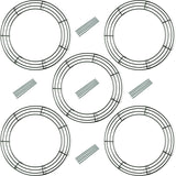 Upstout 5-Pack 14 Inch Wire Wreath Frame - Round Metal Wreath Form with Ring Design for DIY Crafts, Floral Projects, and Home De