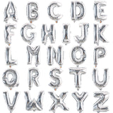 TONIFUL 52 Pcs Letter Balloons 16 Inch Silver Letter A-Z Balloons Custom Phrase Mylar Foil Alphabet DIY Personalized Phrase Bann