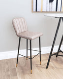 Zuo Modern Manchester Bar Chair (Set Of 2), Gray, Black & Gold