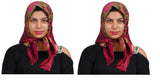 Ketkar Scarf For Women Winter Woolen Lightweight Fashion Scarves, Wrap In Print Floral Pattern_Pack Of 2,Maroon